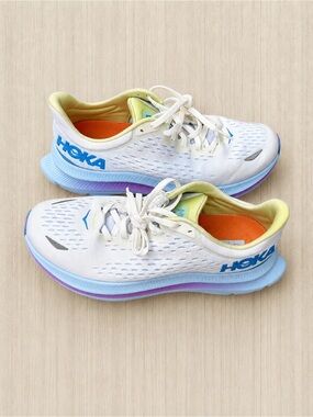Hoka One One® Kawana White/Ice   blue Running Shoes  women’s Size_6.5B